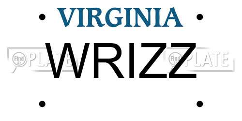 WRIZZ Virginia License Plate
