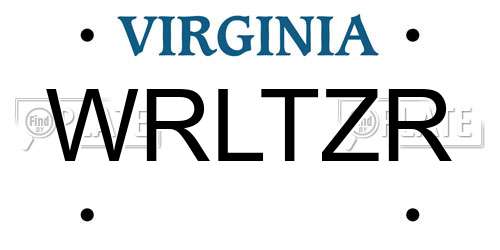 WRLTZR Virginia License Plate
