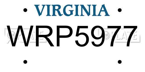 WRP5977 Virginia License Plate
