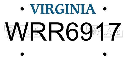 WRR6917 Virginia License Plate