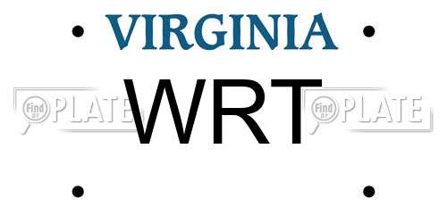 WRT Virginia License Plate