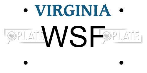 WSF Virginia License Plate