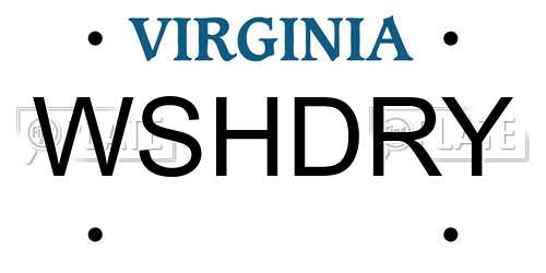WSHDRY Virginia License Plate