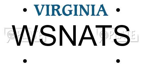 WSNATS Virginia License Plate