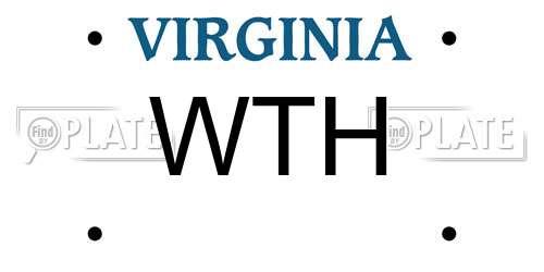 WTH Virginia License Plate