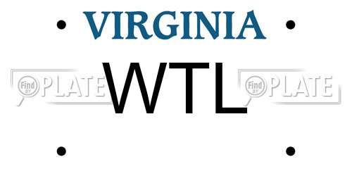 WTL Virginia License Plate
