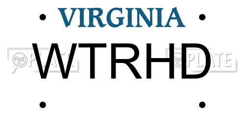 WTRHD Virginia License Plate