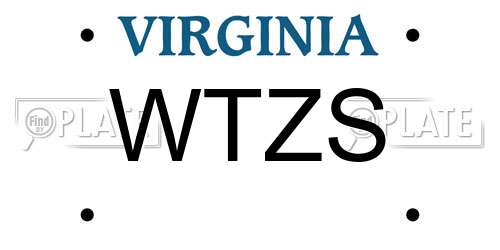 WTZS Virginia License Plate