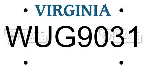 WUG9031 Virginia License Plate