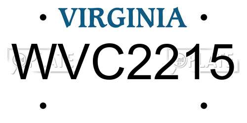 WVC2215 Virginia License Plate