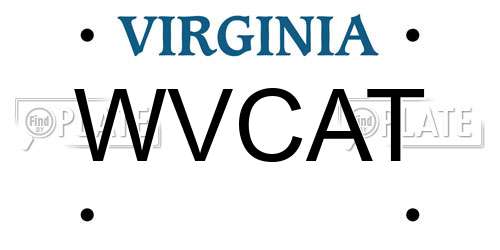 WVCAT Virginia License Plate