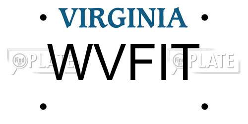 WVFIT Virginia License Plate