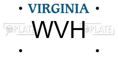 WVH Virginia License Plate