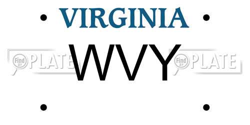 WVY Virginia License Plate