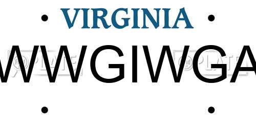 WWGIWGA Virginia License Plate