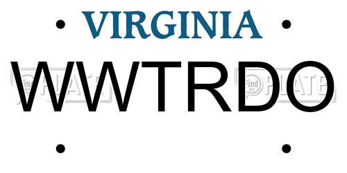 WWTRDO Virginia License Plate