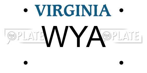 WYA Virginia License Plate