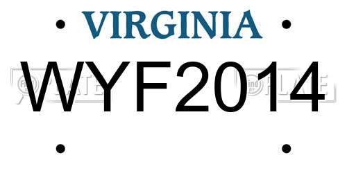 WYF2014 Virginia License Plate