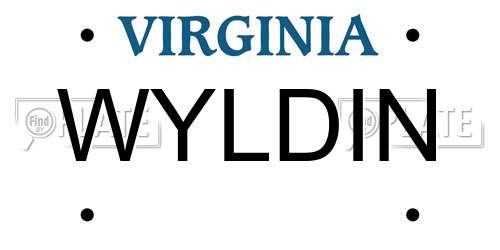 WYLDIN Virginia License Plate