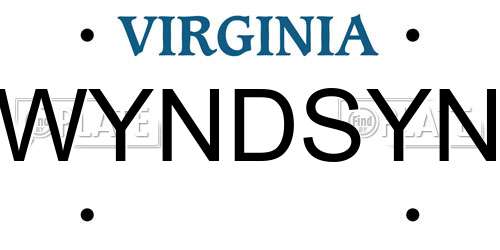 WYNDSYN Virginia License Plate