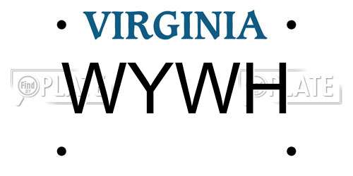 WYWH Virginia License Plate
