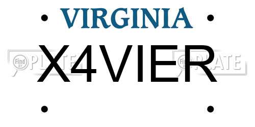 X4VIER Virginia License Plate