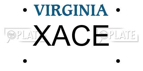XACE Virginia License Plate