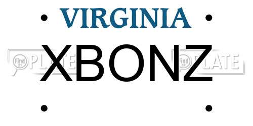 XBONZ Virginia License Plate