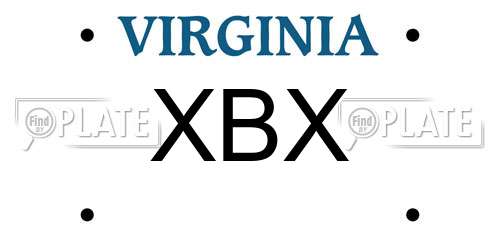 XBX Virginia License Plate