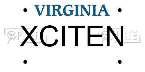 XCITEN Virginia License Plate