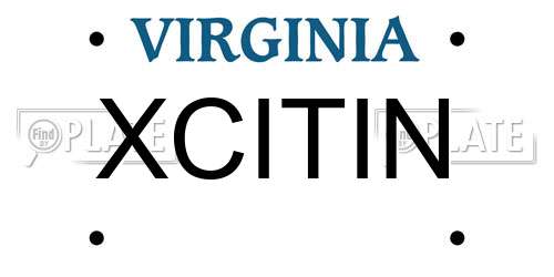 XCITIN Virginia License Plate