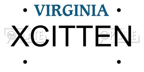XCITTEN Virginia License Plate
