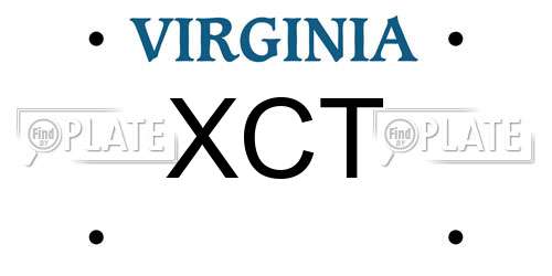 XCT Virginia License Plate
