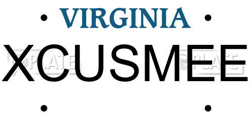 XCUSMEE Virginia License Plate