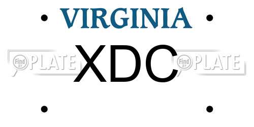 XDC Virginia License Plate