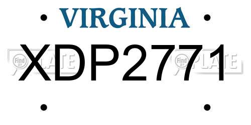 XDP2771 Virginia License Plate