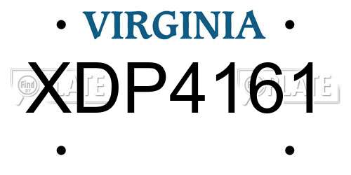 XDP4161 Virginia License Plate