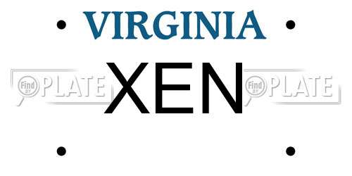 XEN Virginia License Plate