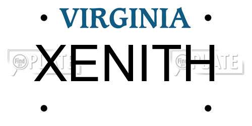 XENITH Virginia License Plate