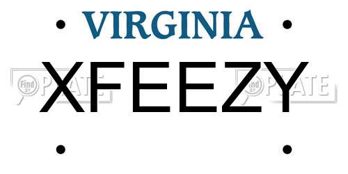 XFEEZY Virginia License Plate