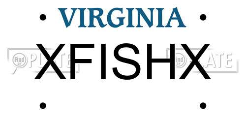 XFISHX Virginia License Plate