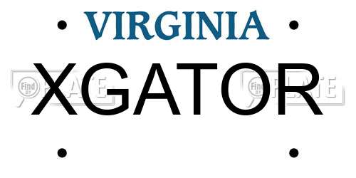 XGATOR Virginia License Plate