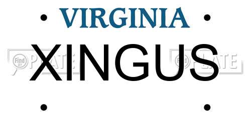 XINGUS Virginia License Plate