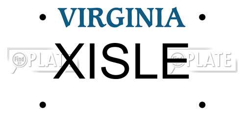 XISLE Virginia License Plate