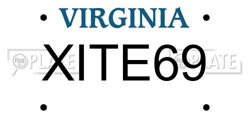 XITE69 Virginia License Plate