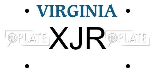 XJR Virginia License Plate