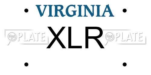 XLR Virginia License Plate