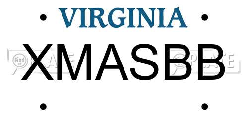 XMASBB Virginia License Plate