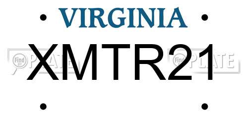 XMTR21 Virginia License Plate