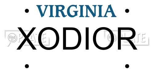 XODIOR Virginia License Plate
